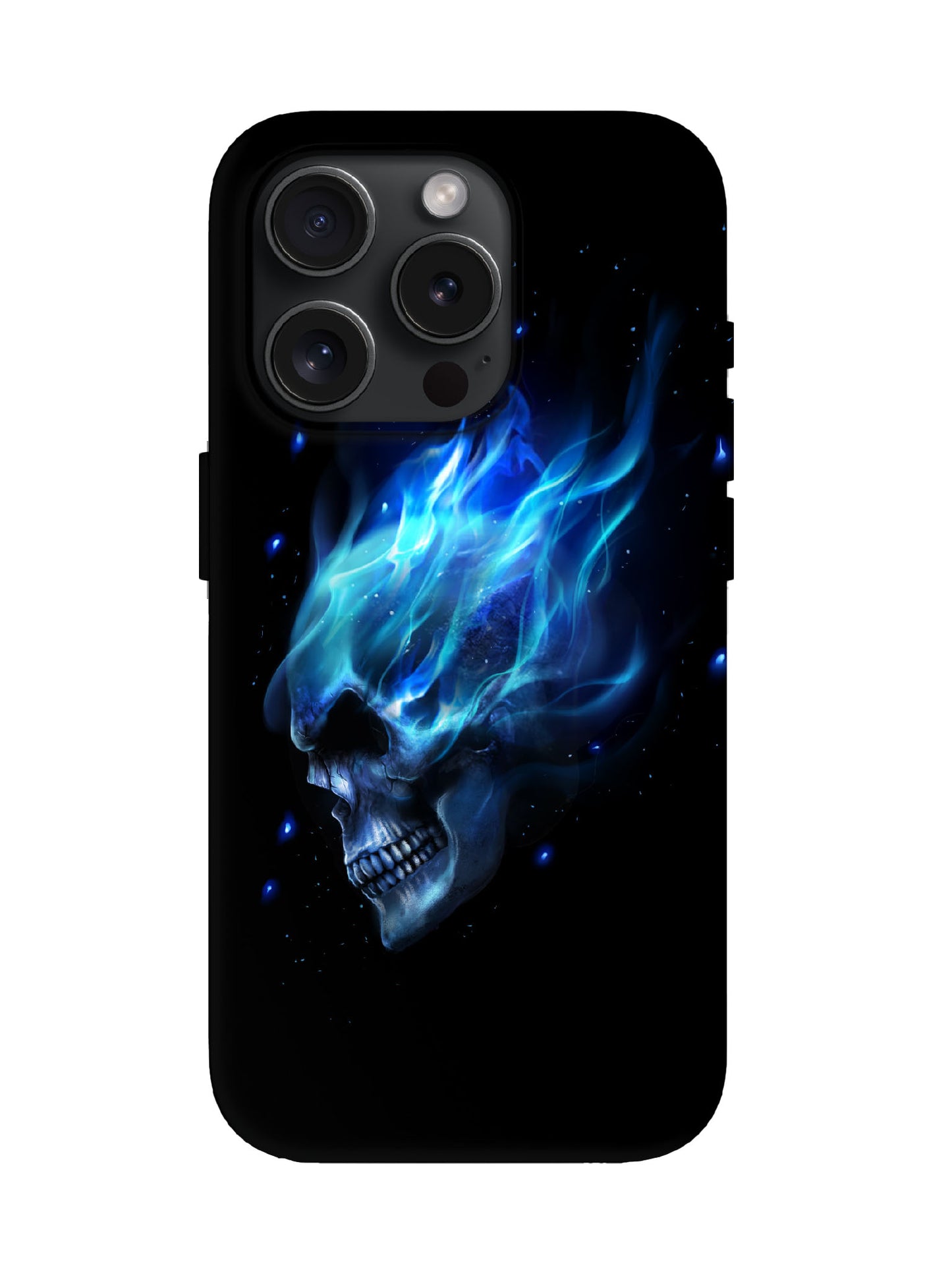 Shadowed Blaze: Side-Face Skull Edgy Protective Cover