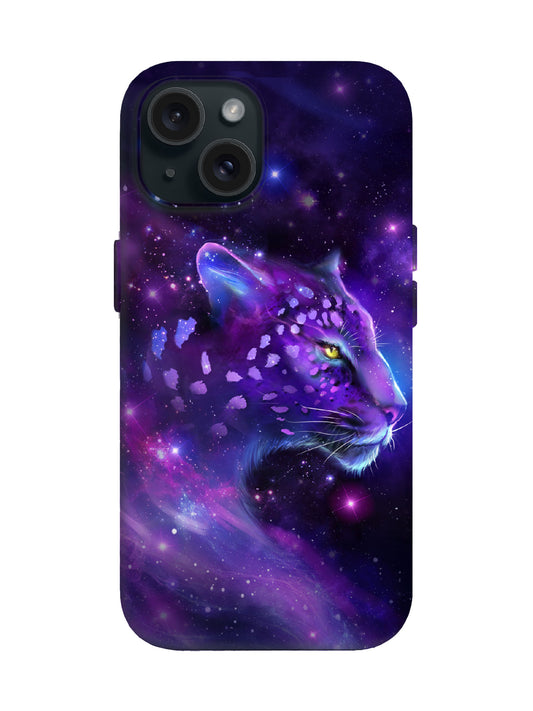 Cosmic Leopard Cyberpunk Statement Phone Case