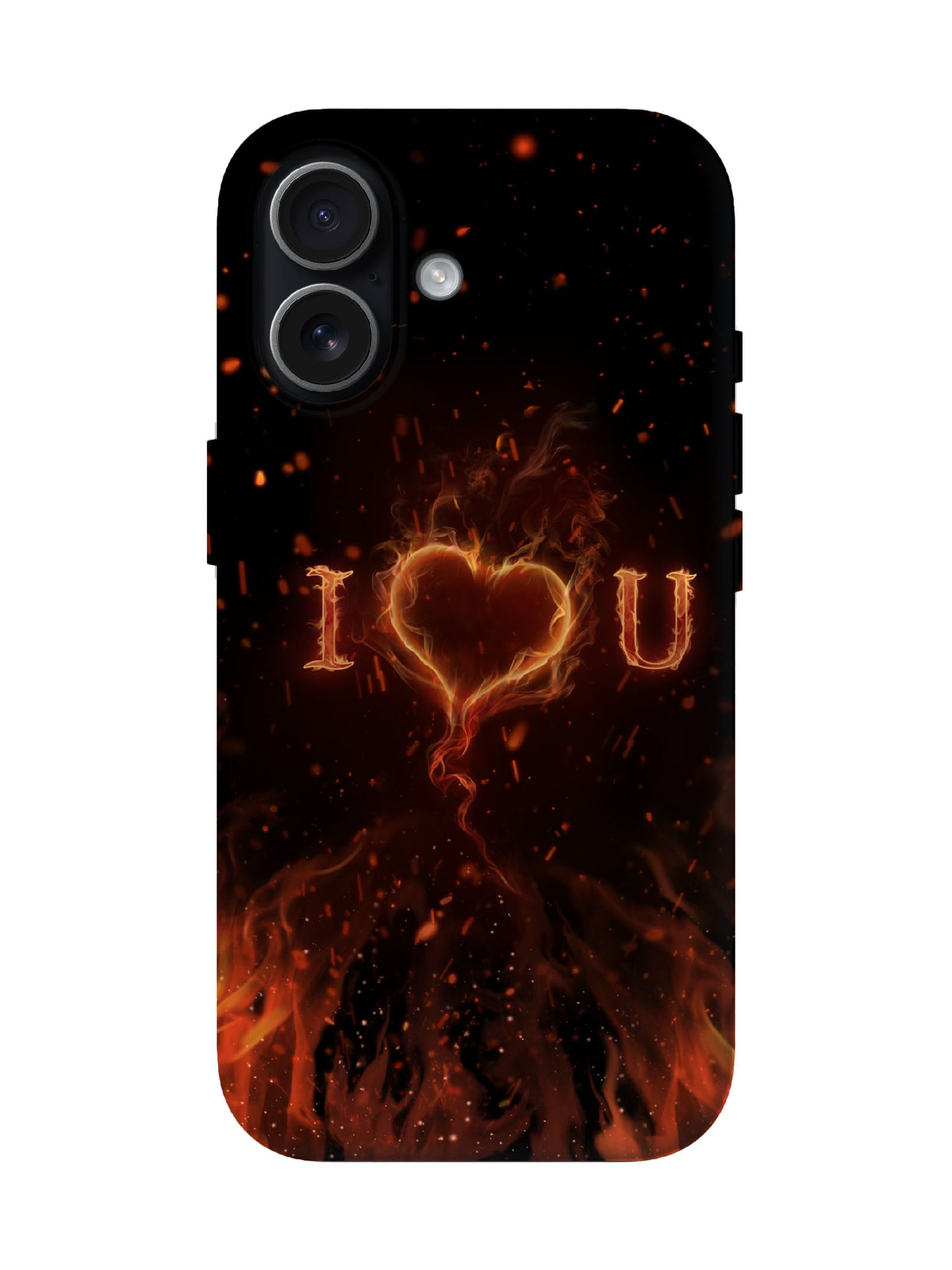 Flame Heart Edgy Statement Phone Case