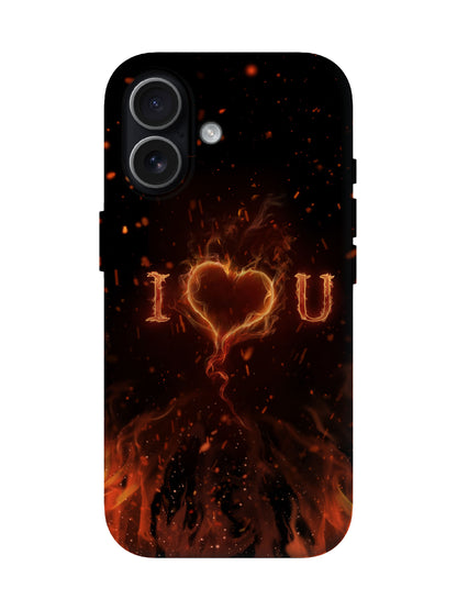 Flame Heart Edgy Statement Phone Case