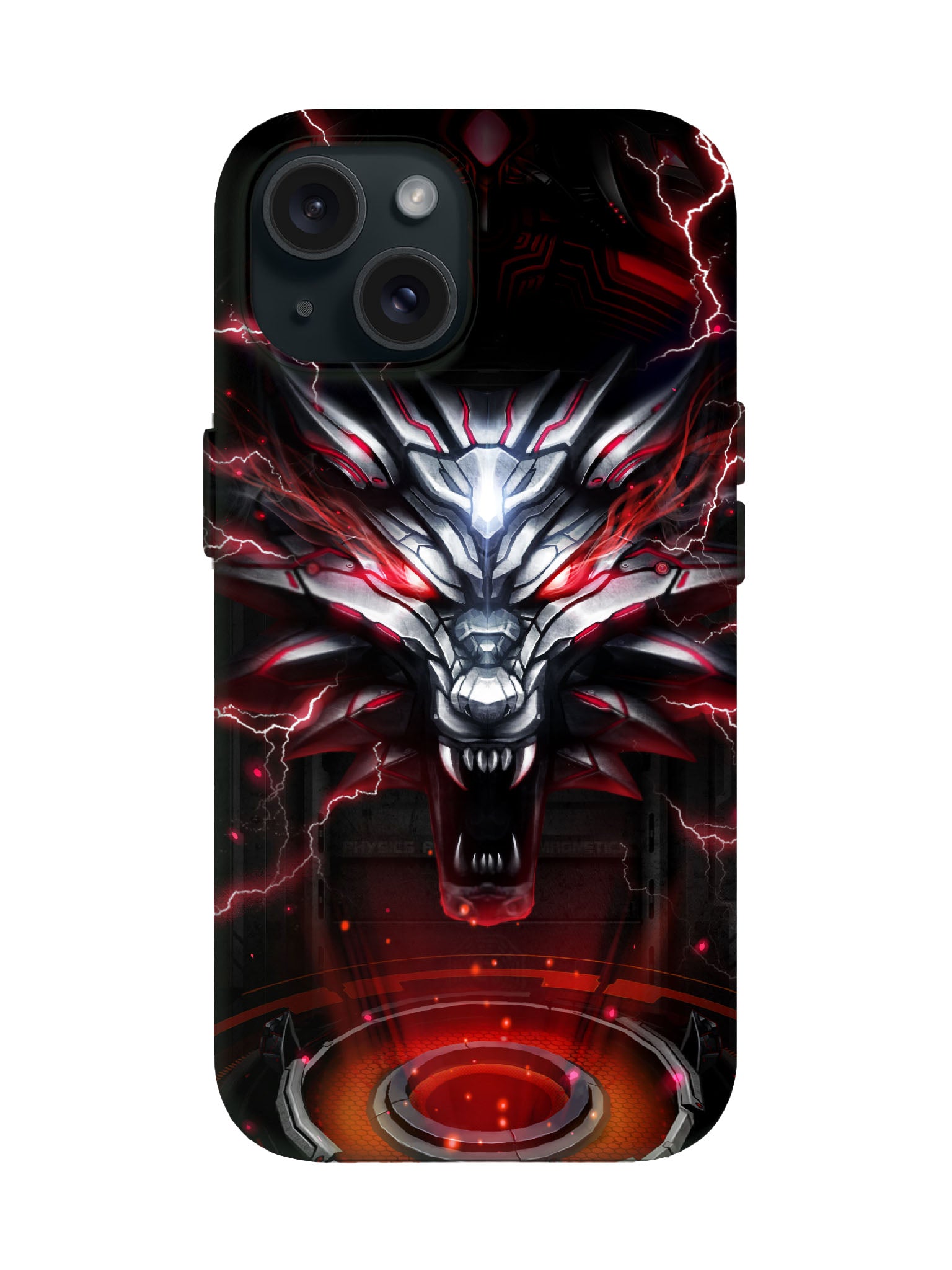 Lightning Wolf Cyberpunk Edgy Tough Phone Case