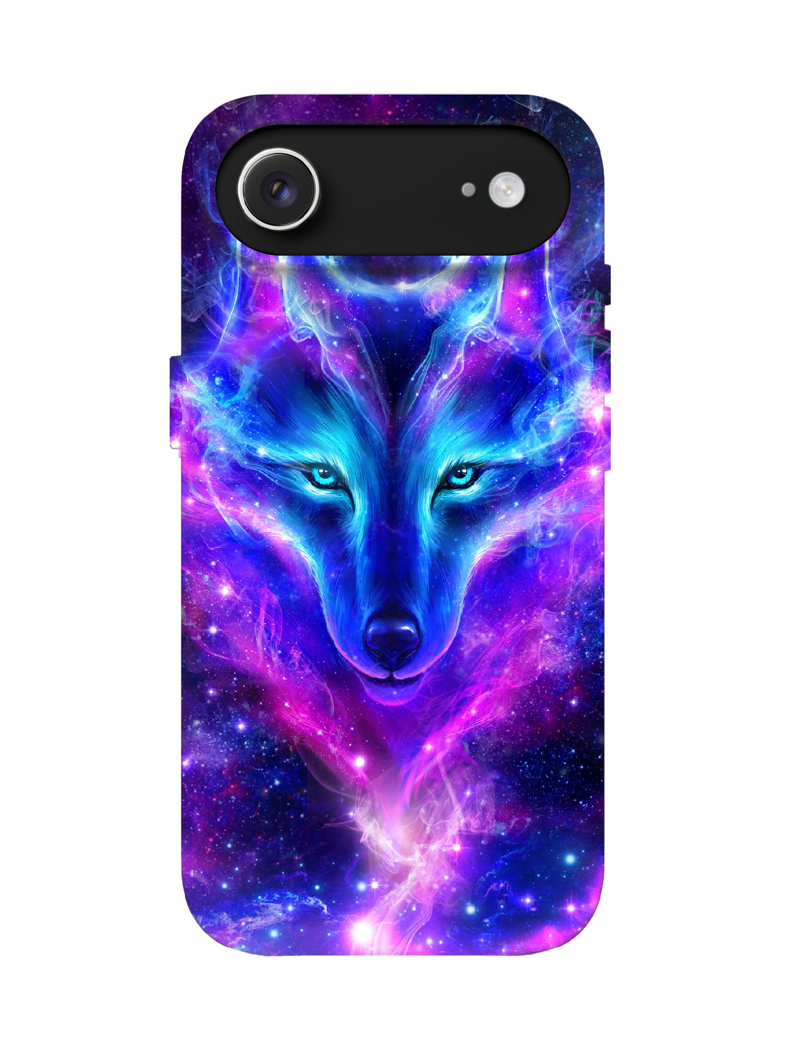Cosmic Wolf Face Cyberpunk 3D Protective Phone Case