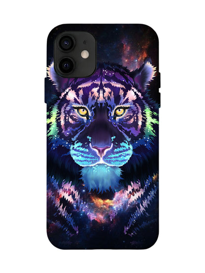 Cosmic Tiger Neon Edgy Tough Phone Case