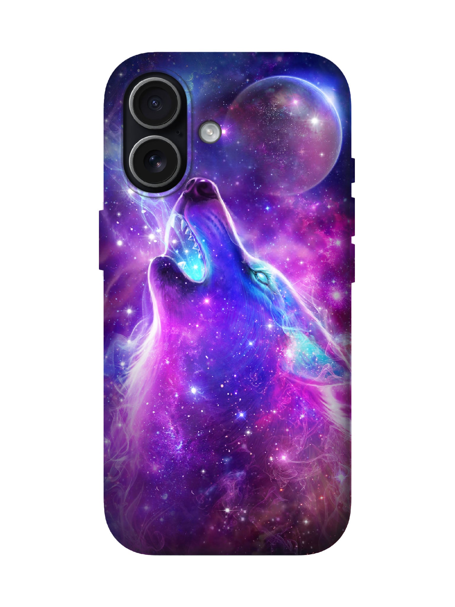 Cosmic Wolf Howl Edgy 3D Protective Phone Case