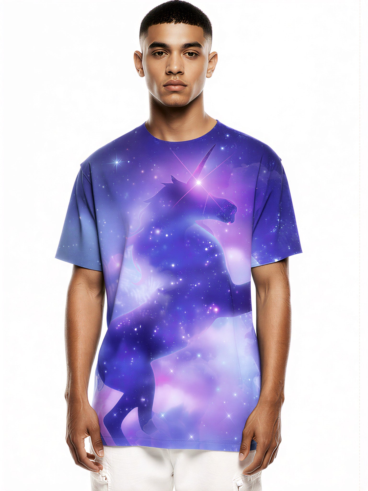 Unicorn Galaxy 3D All Over Print T-Shirt for Men Women Space Fantasy Style