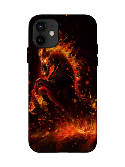 Flame Horse Edgy Cyberpunk Tough Phone Case