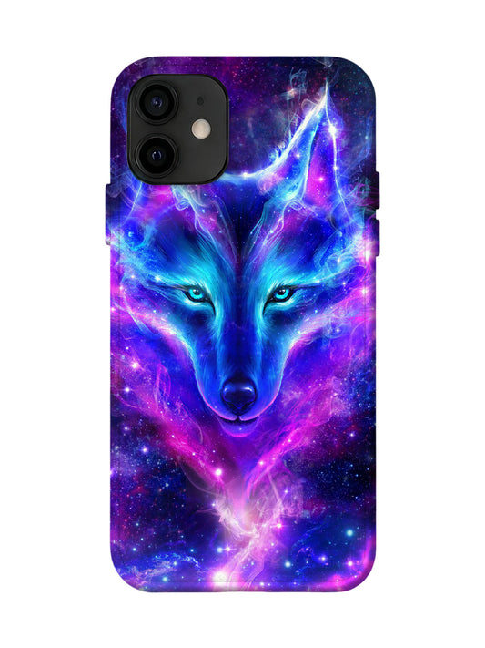 Cosmic Wolf Face Cyberpunk 3D Protective Phone Case