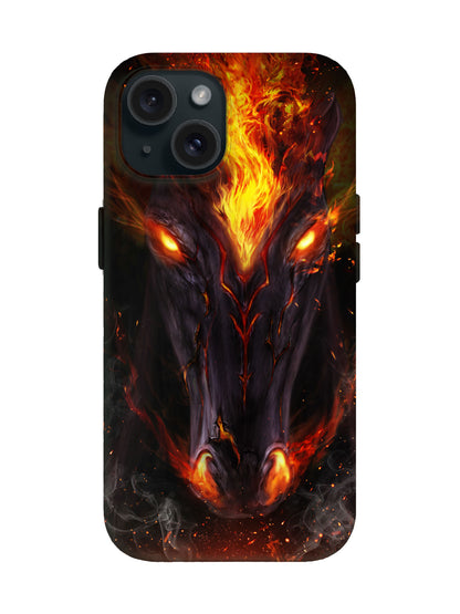 Flame Skull Edgy Hardcore Tough Phone Case