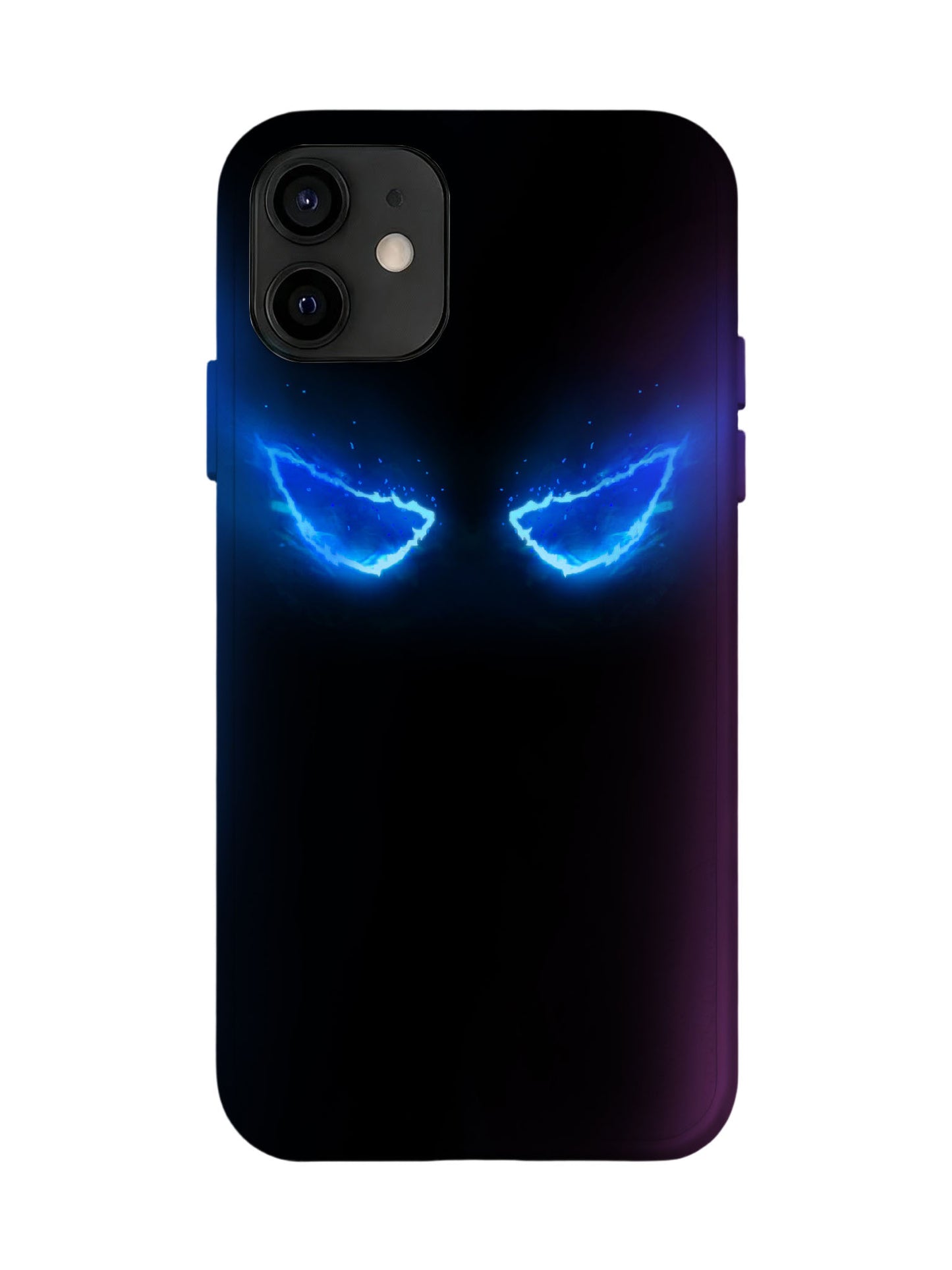 Glowing Blue Eyes Cyberpunk Edgy Protective Phone Case