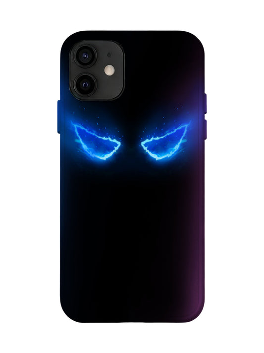 Glowing Blue Eyes Cyberpunk Edgy Protective Phone Case