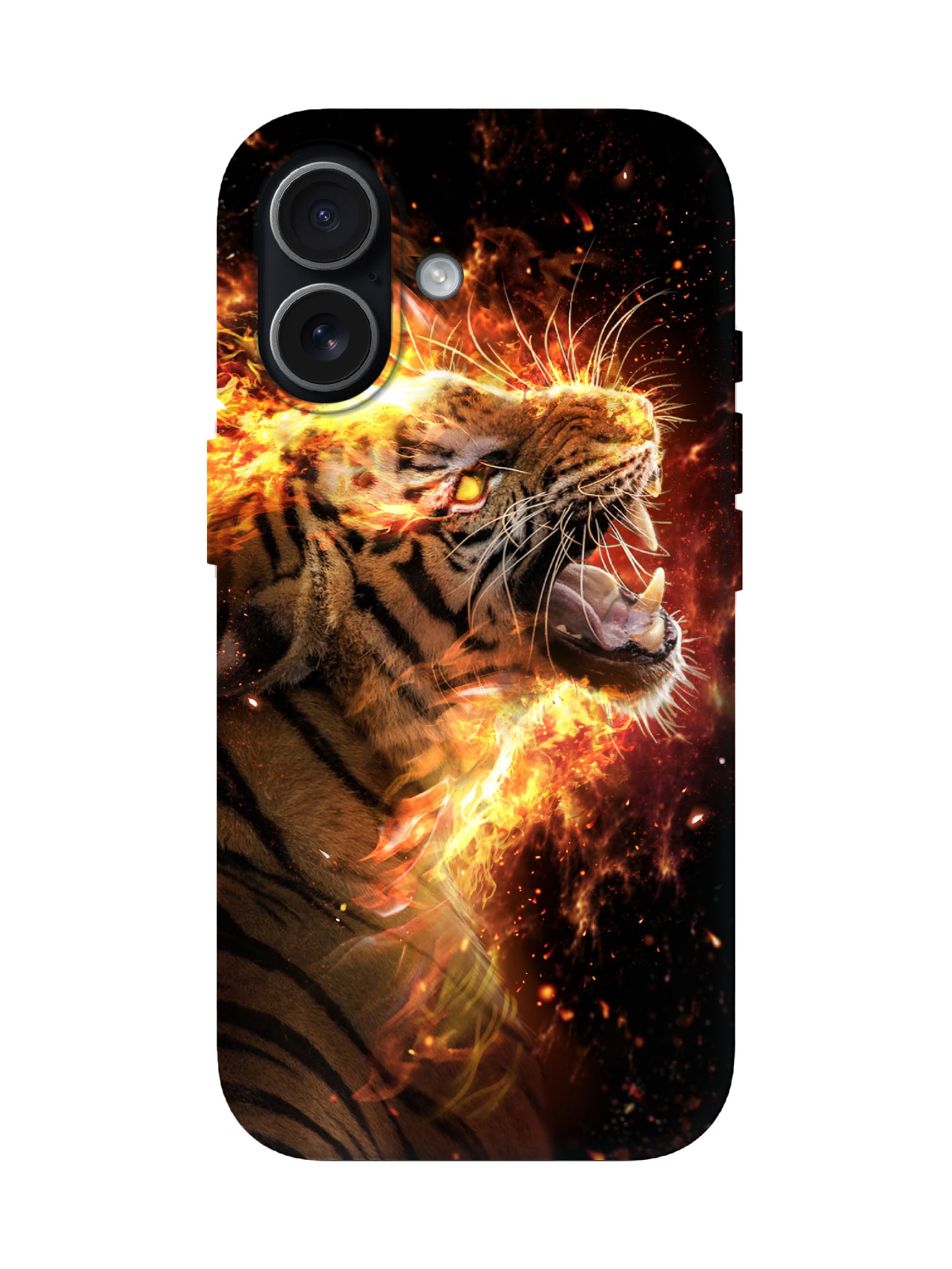 Flame Tiger Edgy Hardcore Tough Phone Case
