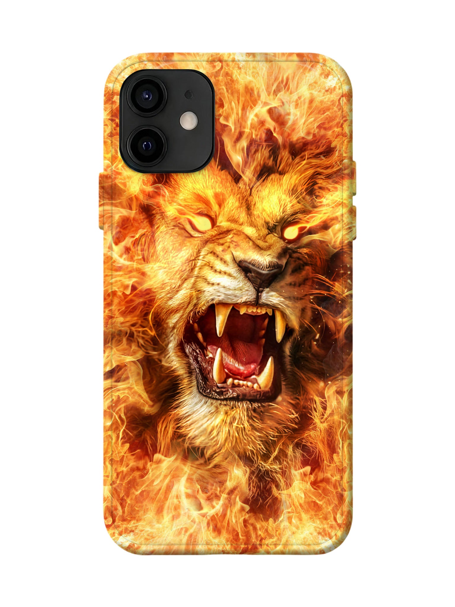 Flame Lion Head Edgy Tough Phone Case