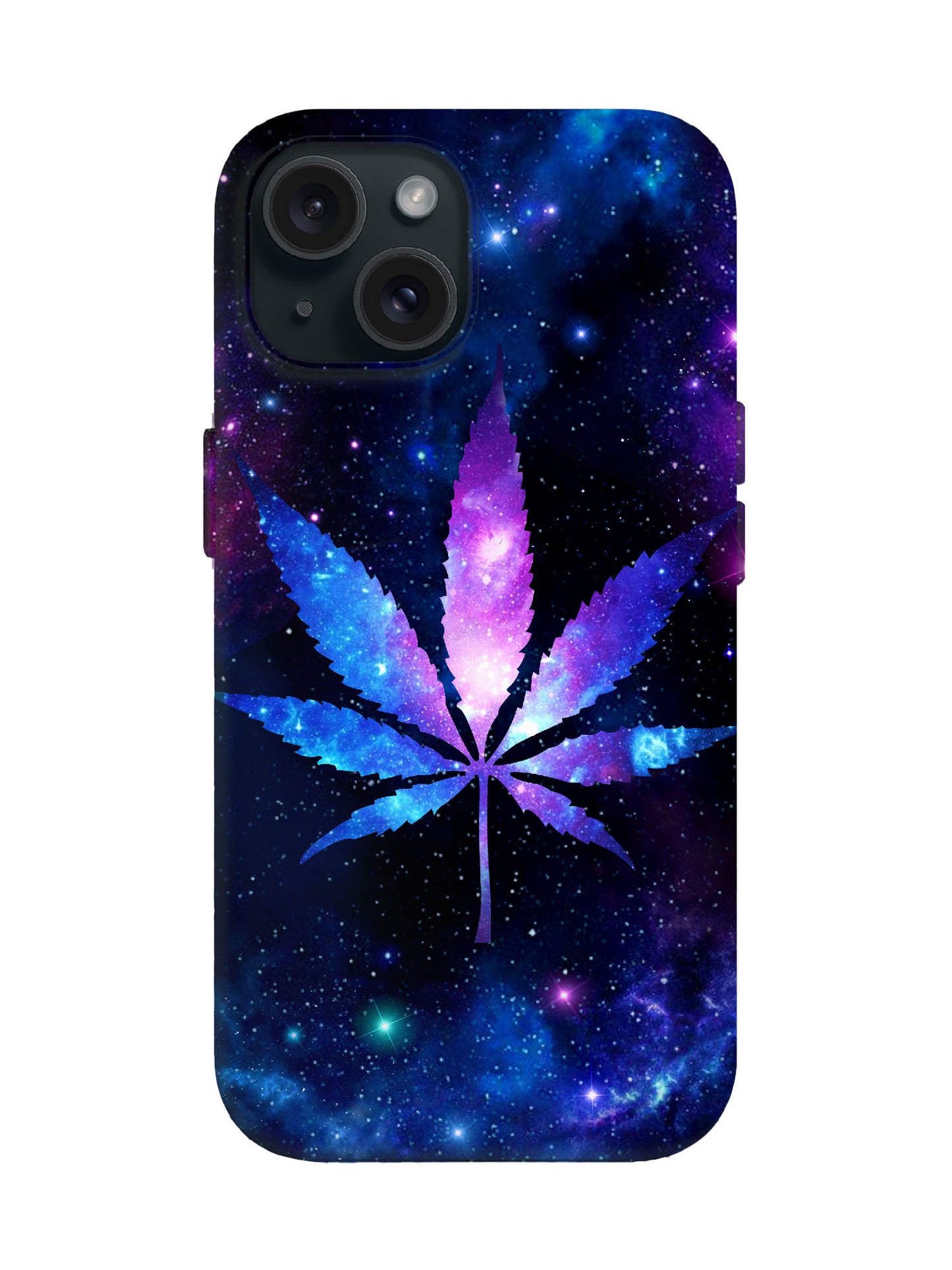 Galaxy Leaf Neon Cyberpunk Protective Phone Case