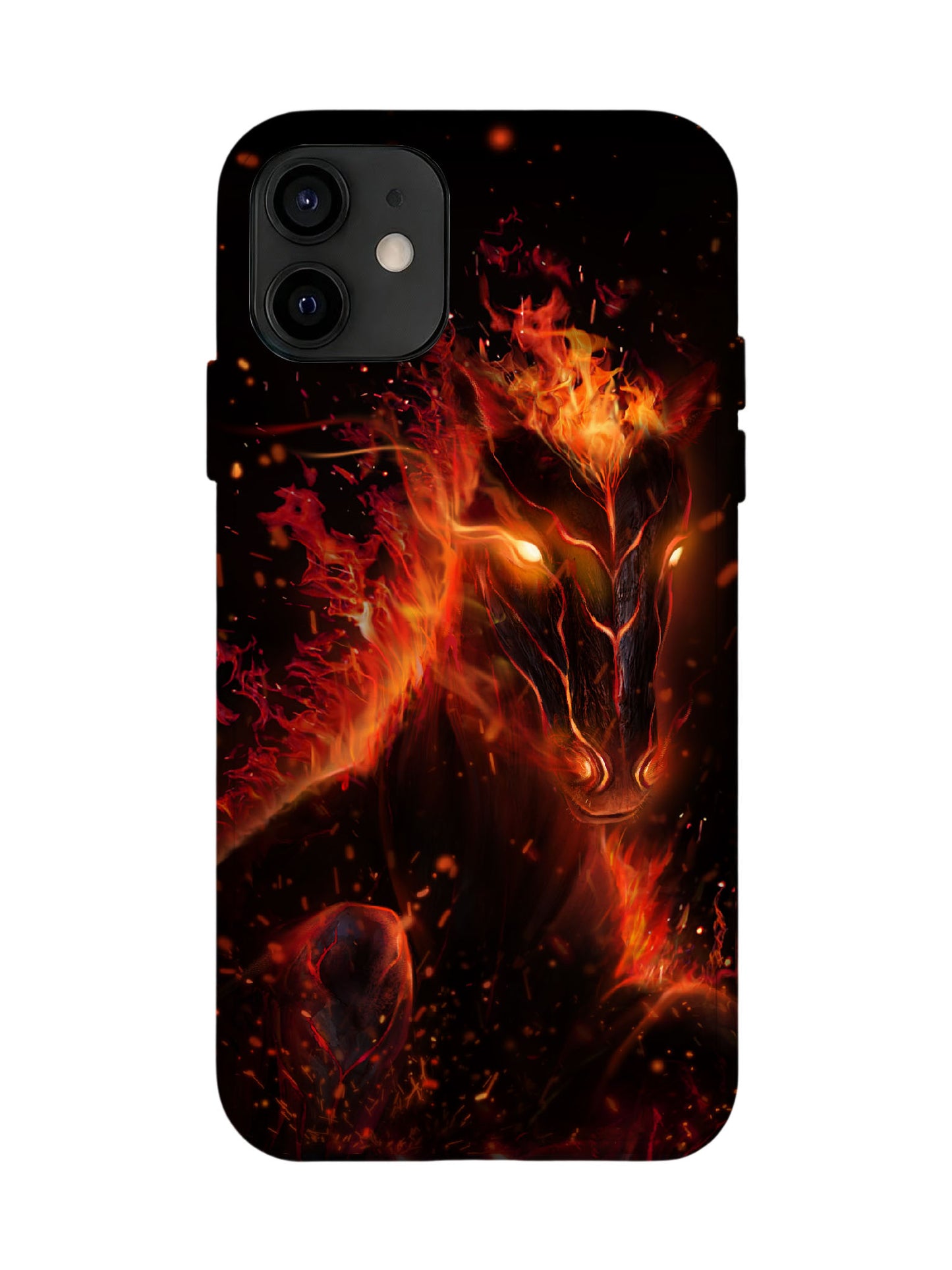 Flame Horse Edgy Cyberpunk Tough Phone Case