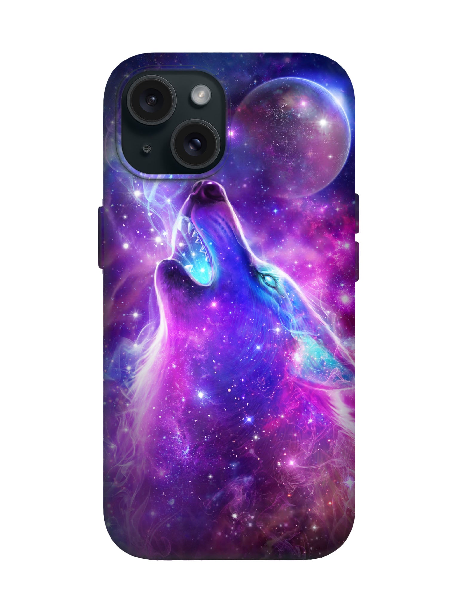 Cosmic Wolf Howl Edgy 3D Protective Phone Case