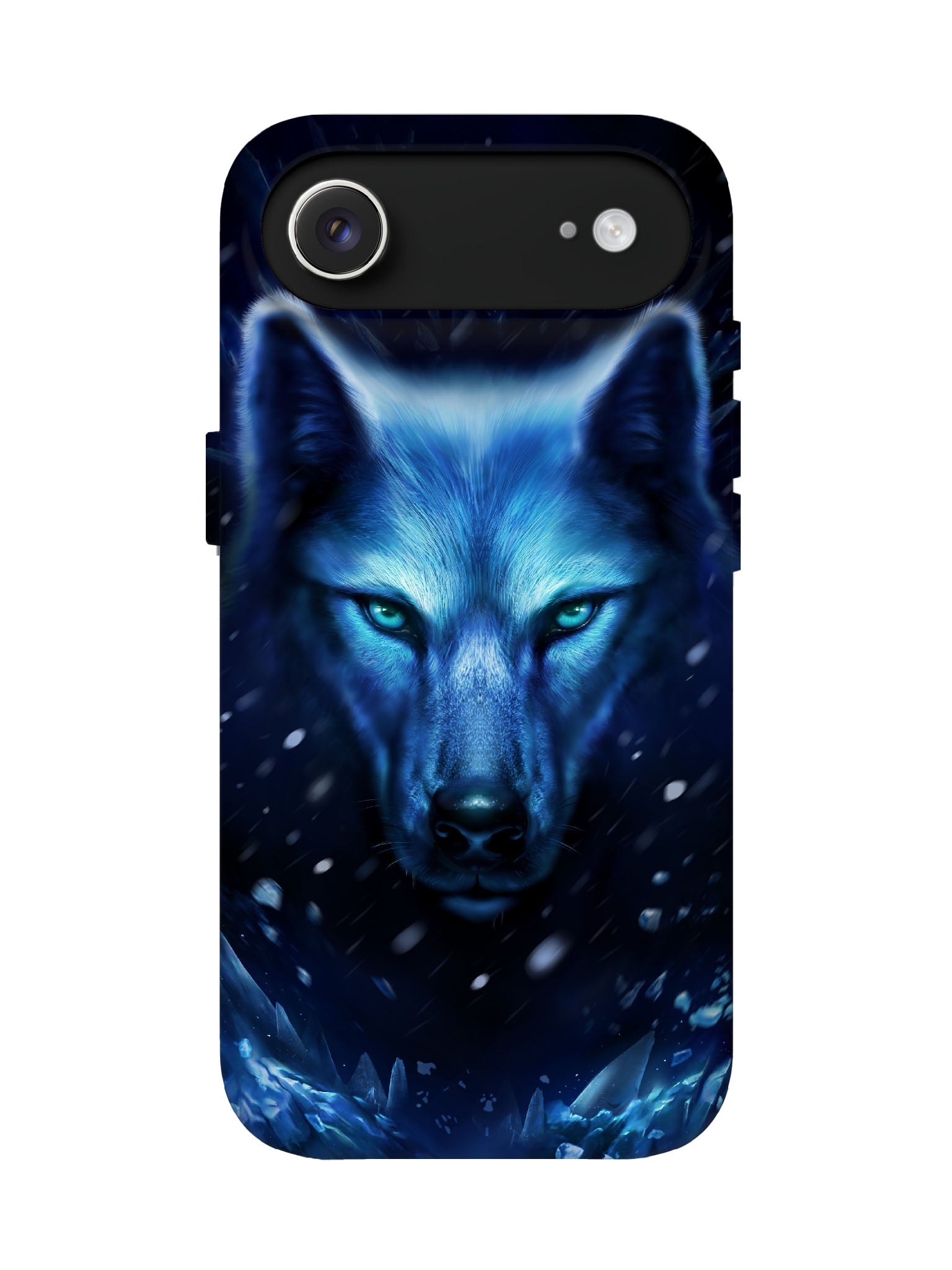 Blue Wolf Portrait Edgy Protective Phone Case