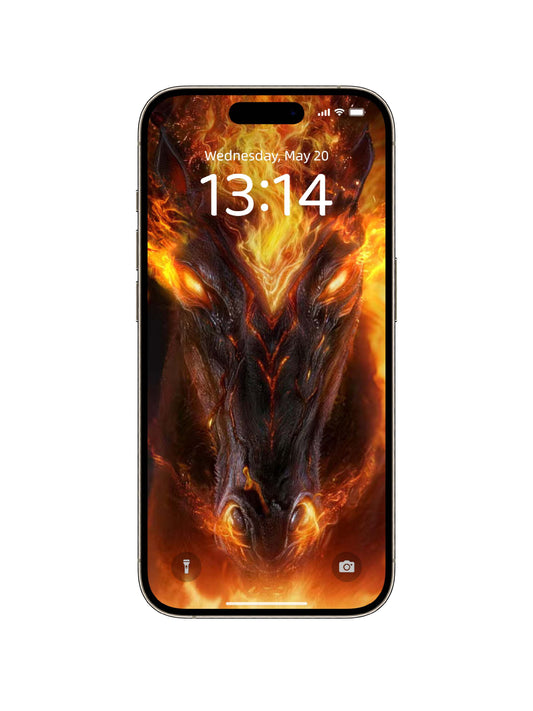 Flame Fire Horse Head Digital Wallpaper