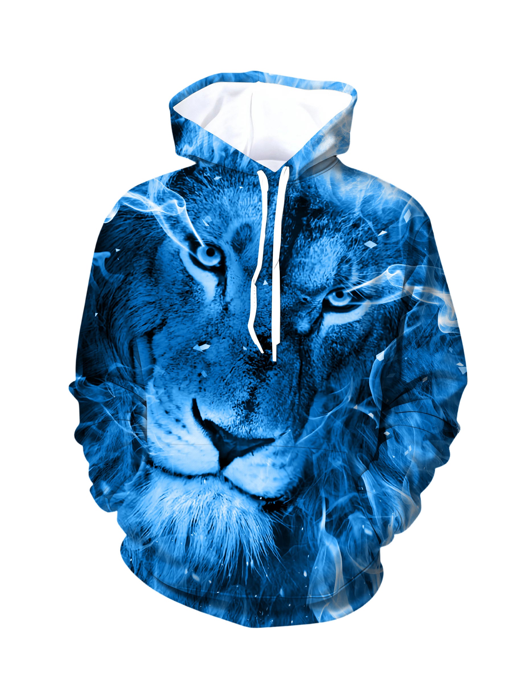 Blue Lion 3D All Over Print Hoodie for Men Women Streetwear Fashion Sweatshirt