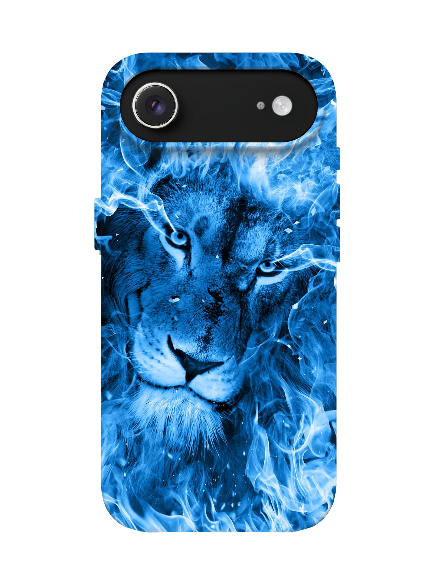 Blue Flame Lion Edgy Tough Phone Case