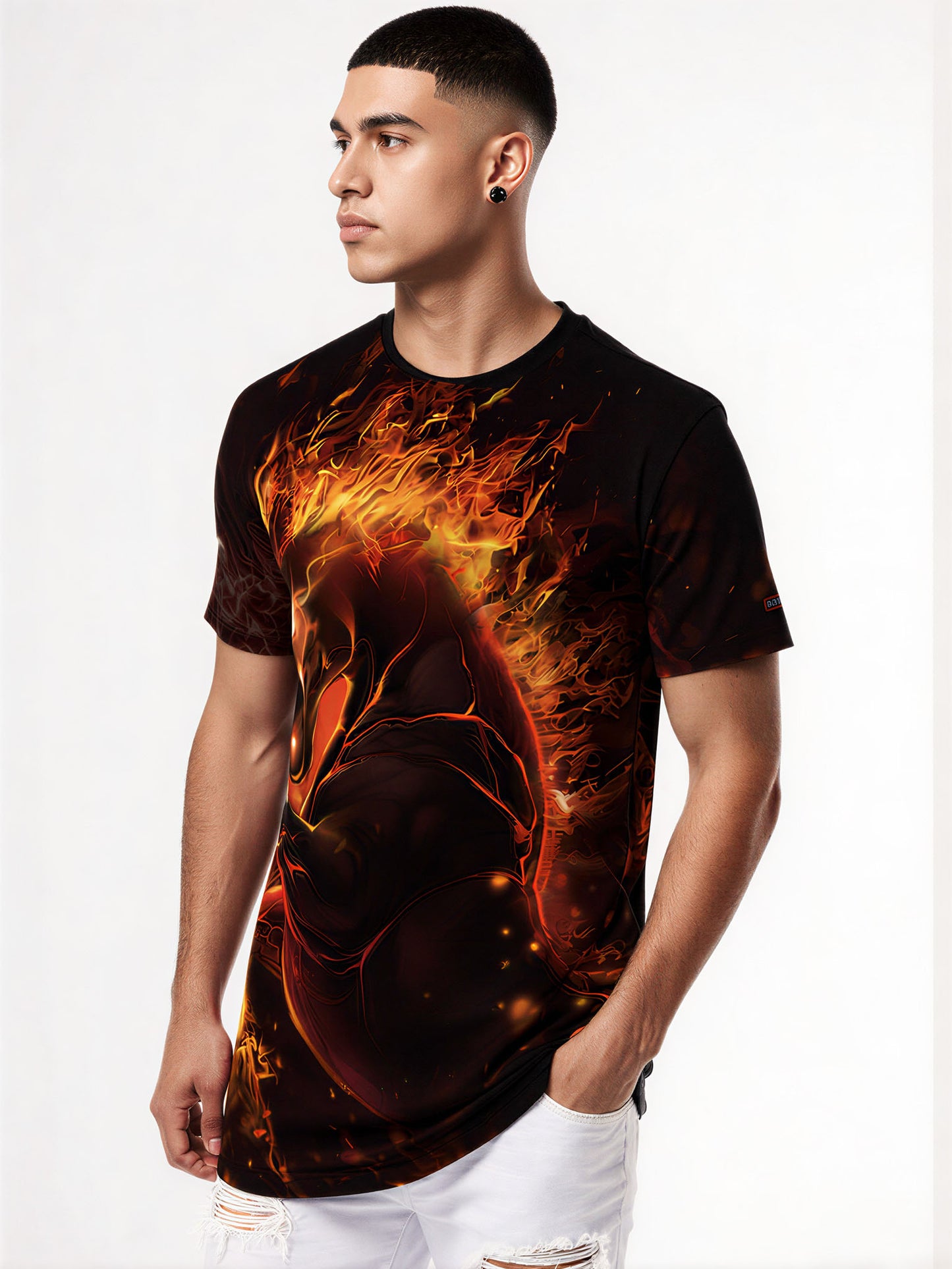 Flaming Horse 3D All Over Print T-Shirt for Men Women