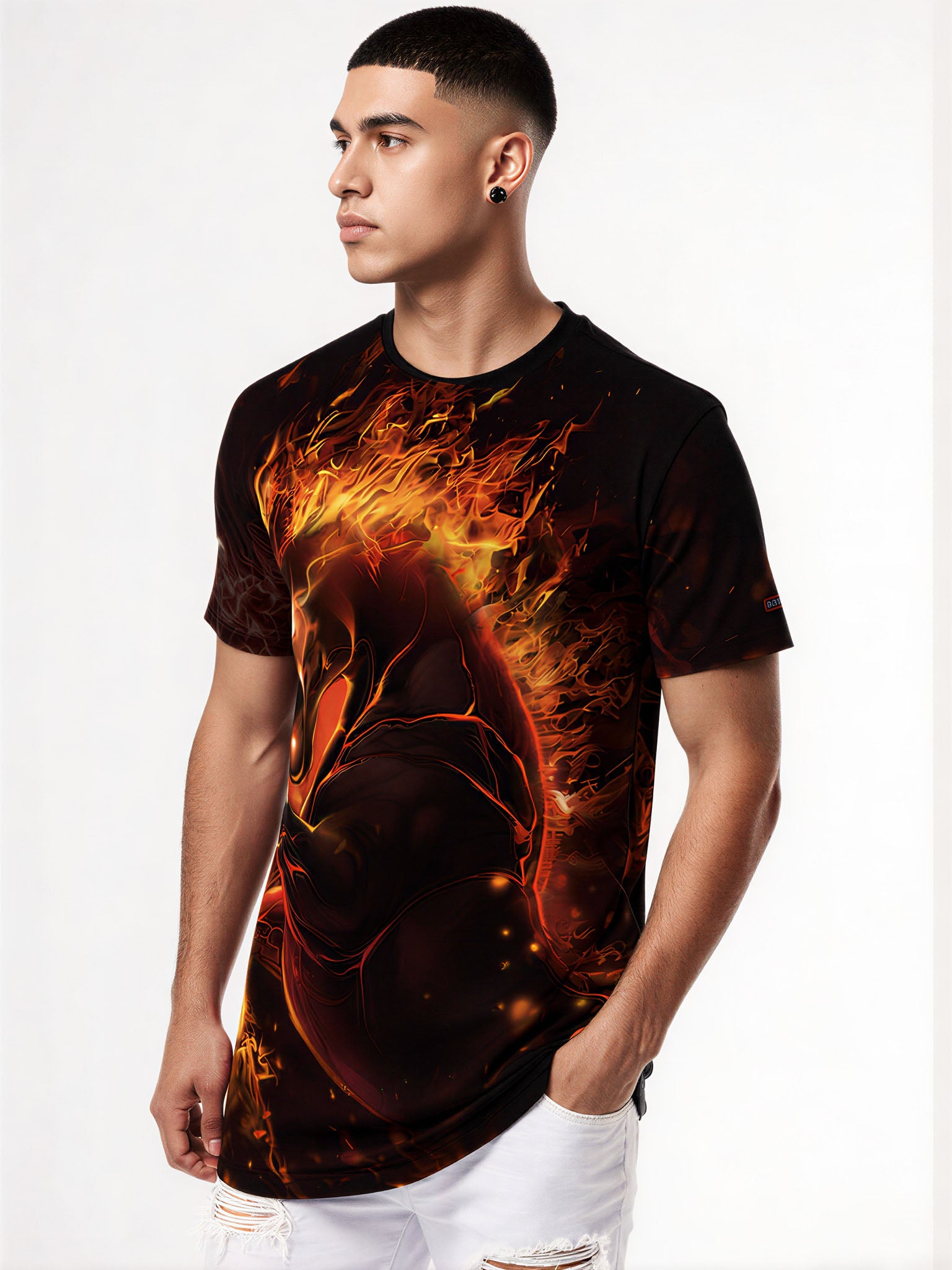 Flaming Horse 3D All Over Print T-Shirt for Men Women