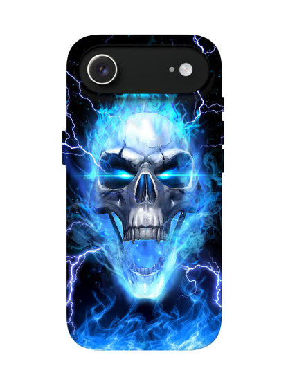 Skull Flame Lightning Edgy Cyberpunk Tough Phone Case
