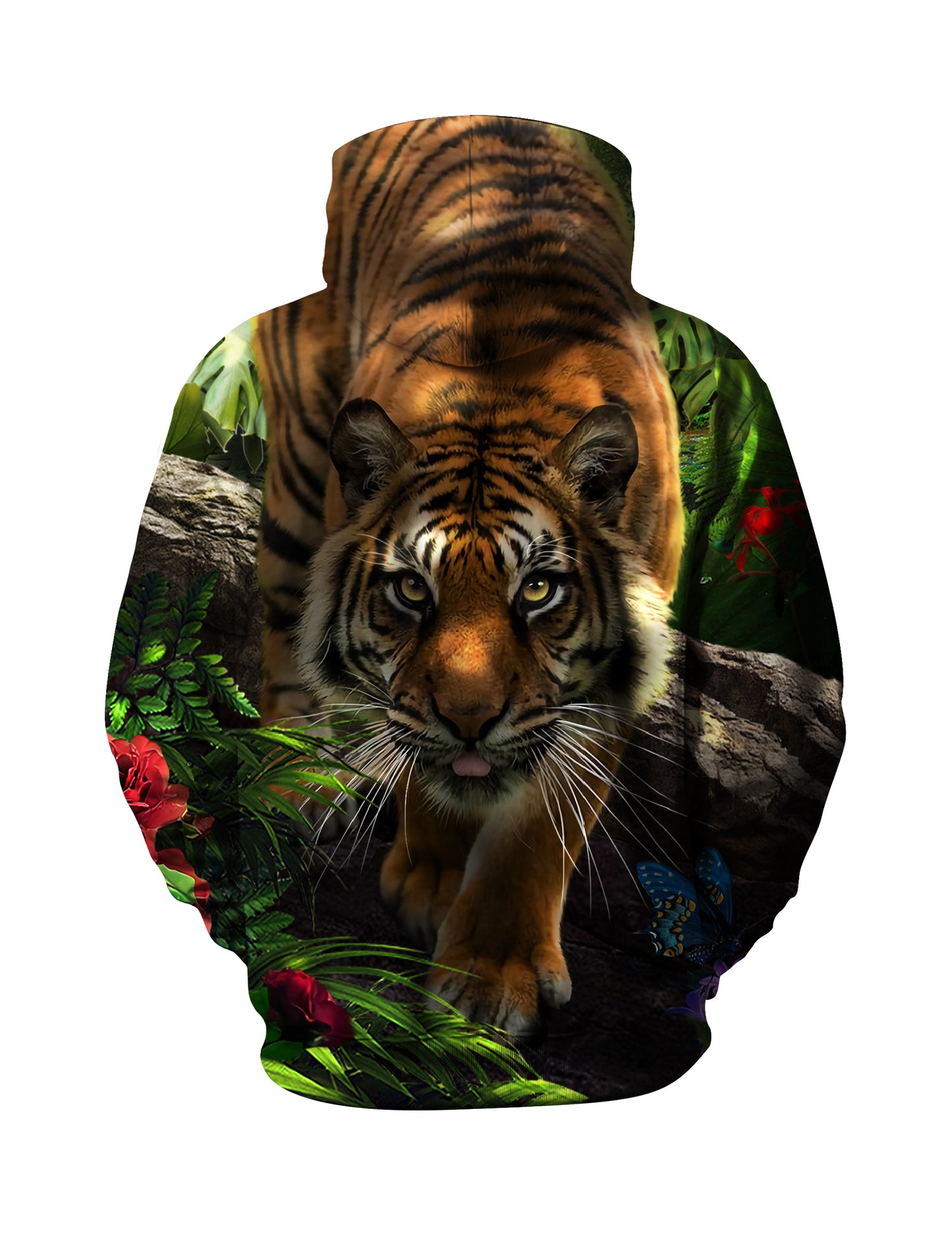 Tiger Jungle 3D All Over Print Hoodie for Men Women, Wild Animal Nature Graphic Sweatshirt