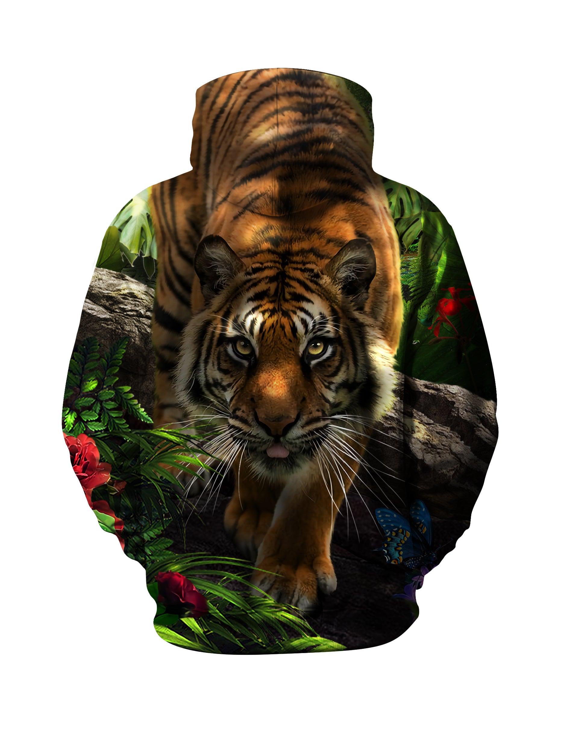 Tiger Jungle 3D All Over Print Hoodie for Men Women, Wild Animal Nature Graphic Sweatshirt