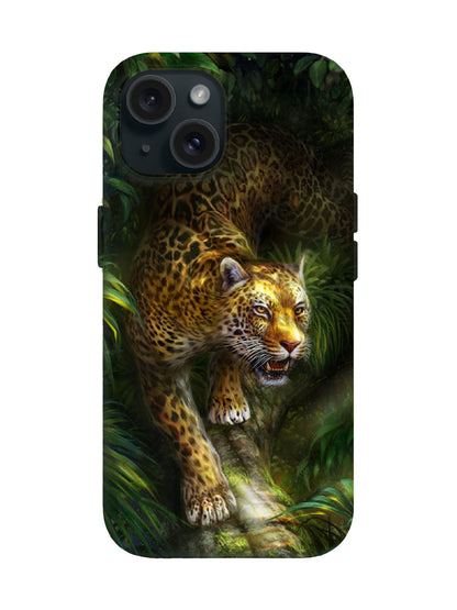 Jaguar in Jungle Edgy Statement Protective Phone Case