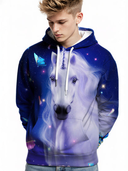 Unicorn Butterfly 3D All Over Print Hoodie for Men Women Galactic Fantasy Style