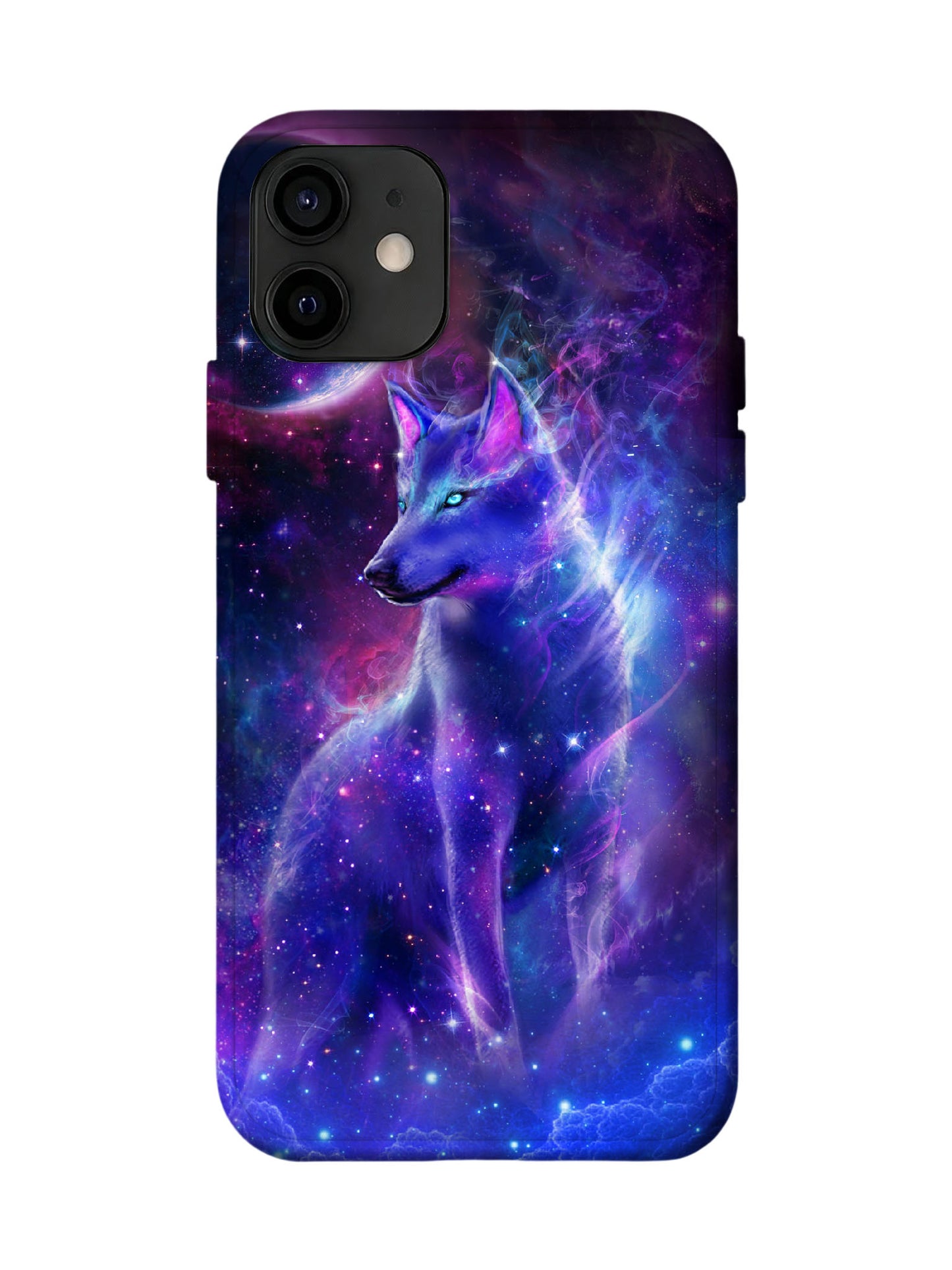 Cosmic Wolf Neon Cyberpunk Protective Phone Case