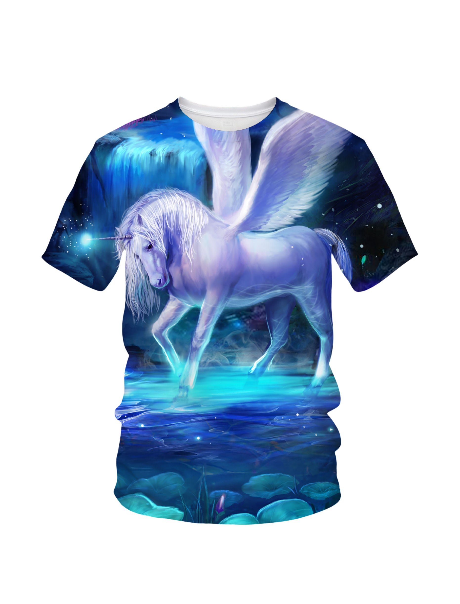 3D All Over Print Unicorn T-Shirt for Men Women Fantasy Glow-in-Dark Design